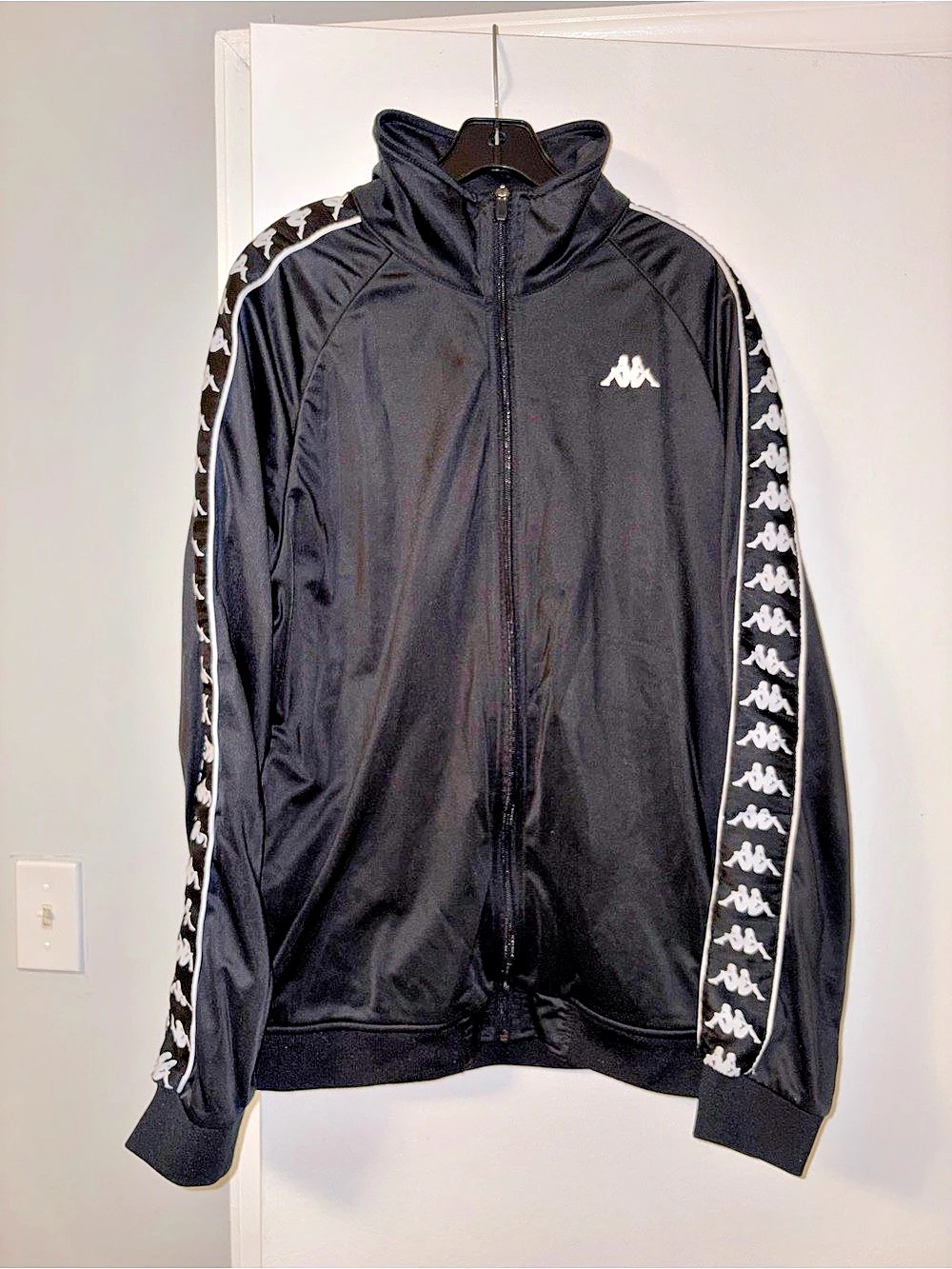 Kappa 222 Banda Anniston Track Jacket Black & White XL